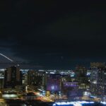 Launch of SpaceX Starlink satellites seen over Phoenix