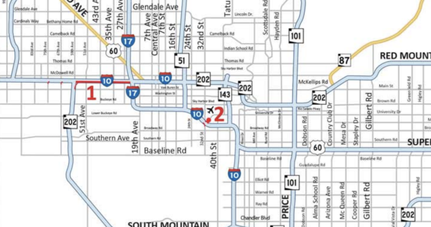 Eastbound I-10 closed in west Phoenix this weekend (March 28