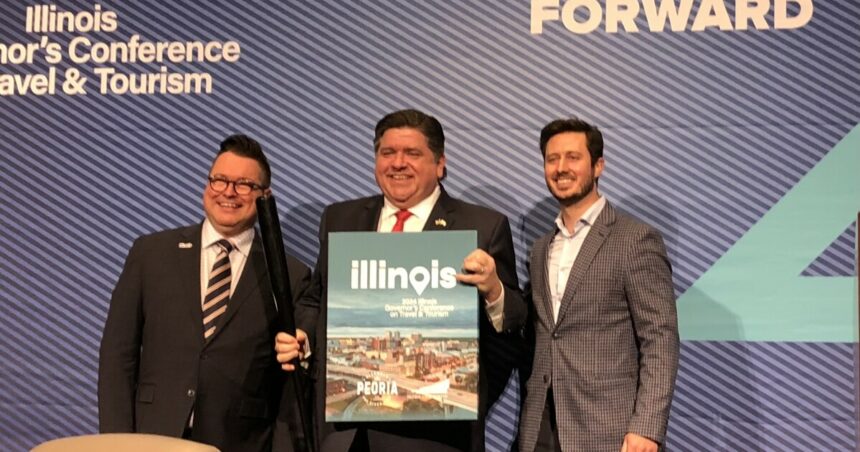 Pritzker touts growth of Illinois tourism at conference in Peoria